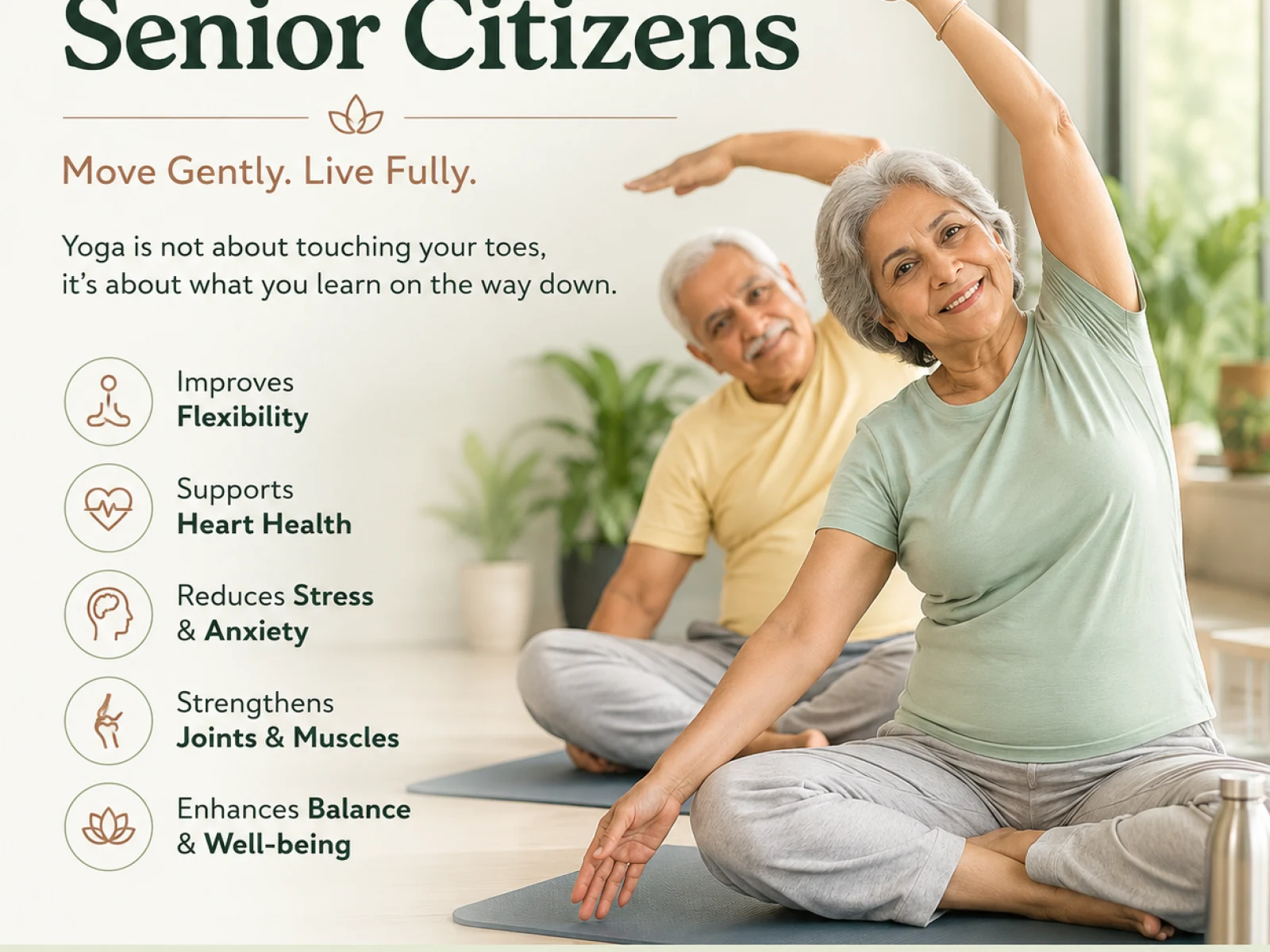 Yoga for Seniors in Bangalore — What to Expect and How to Start Safely